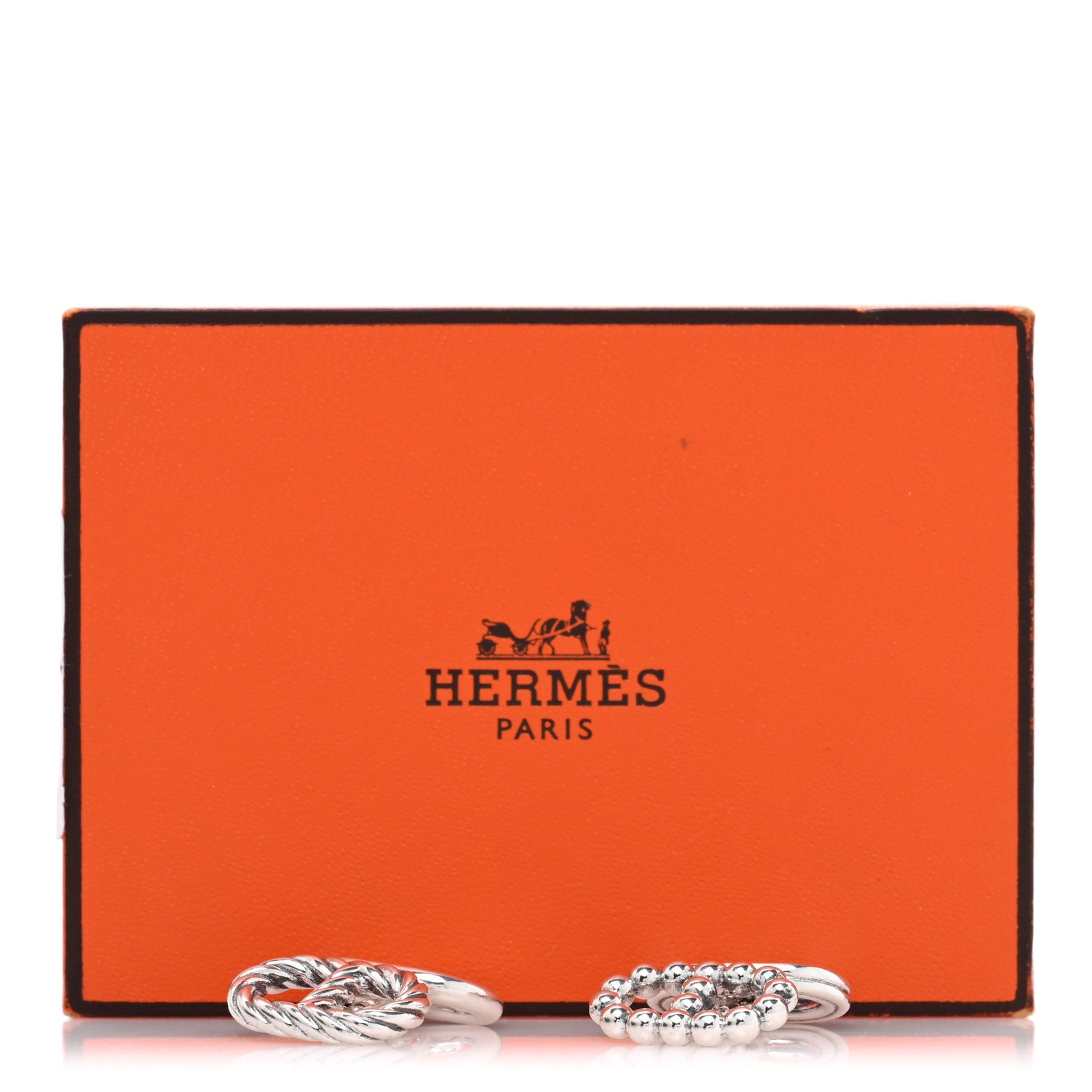 Hermes Sterling Silver Chaine d'Ancre Alea II Cufflinks 1879626