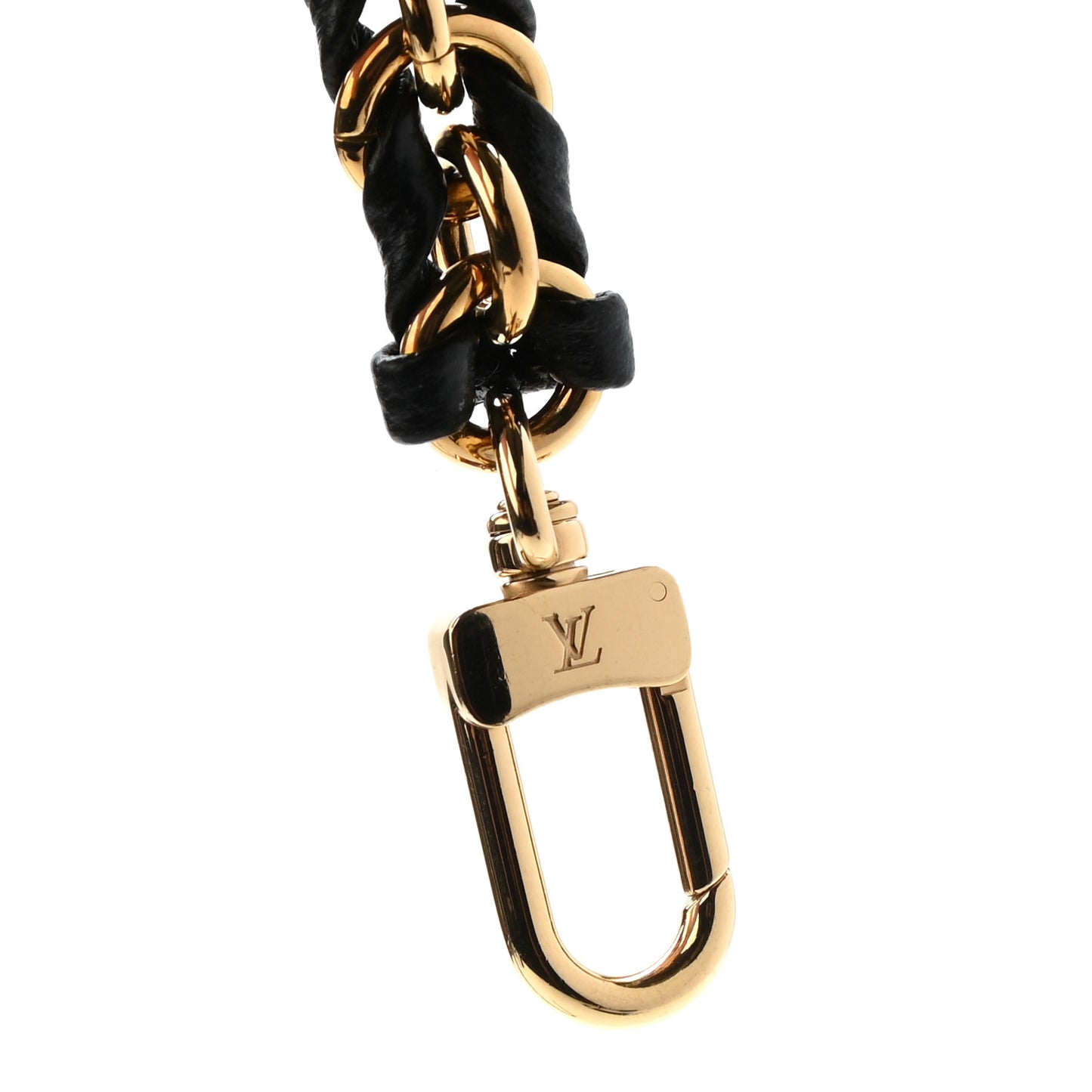 Calfskin Multi Pochette Chain Shoulder Strap Black Gold