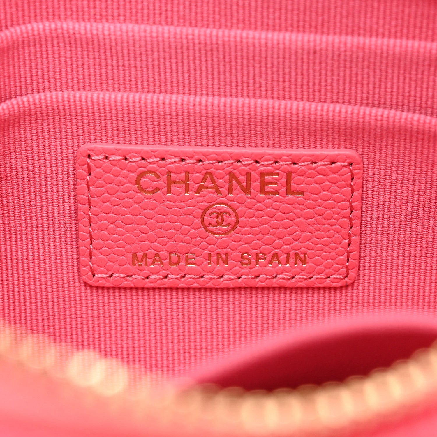 Chanel Caviar Quilted Cosmetic Case Pink 6 of 7