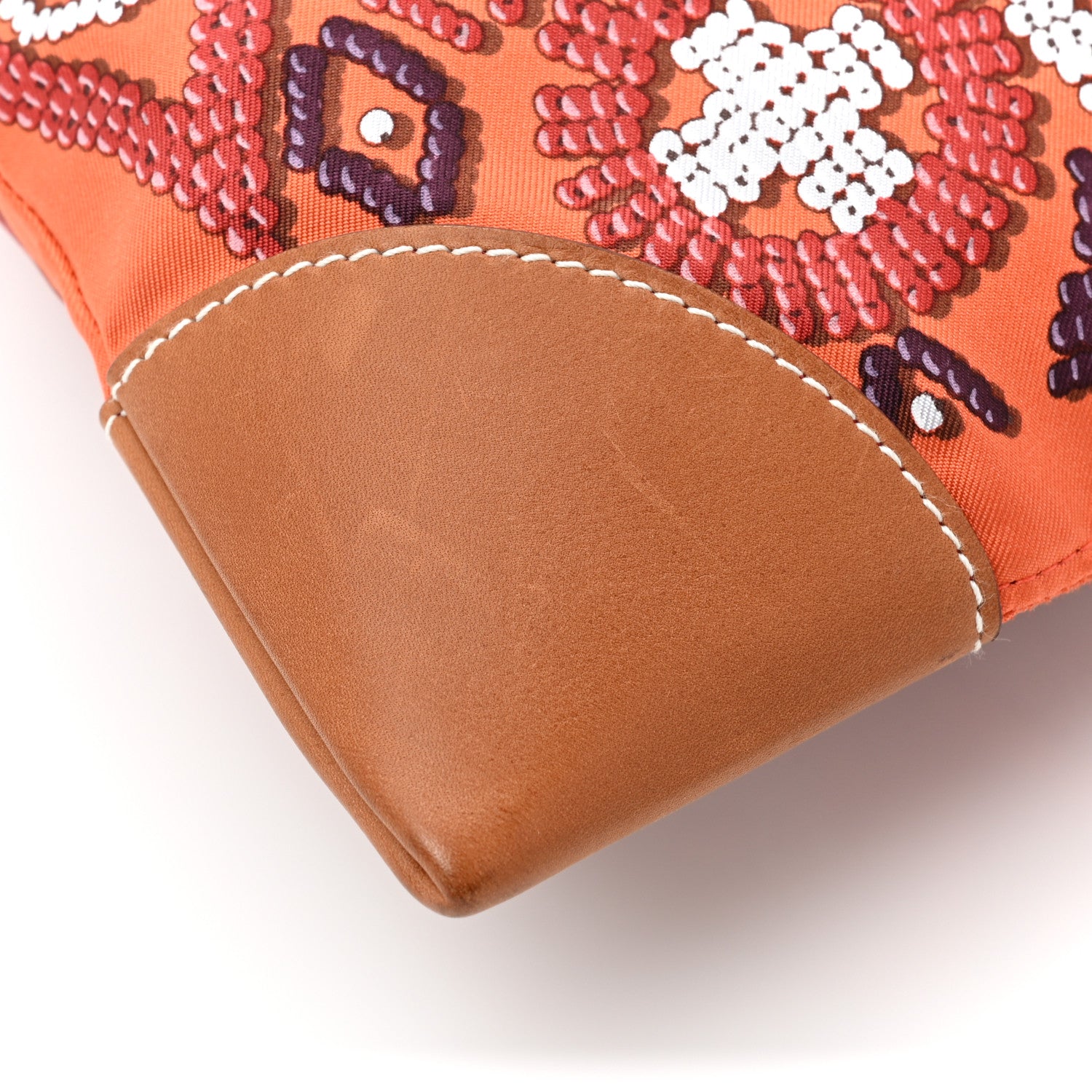 Hermes Silk Barenia Kelly En Perles Silky City 33 Bag Fauve Orange Anthracite Frambroise 14 of 15