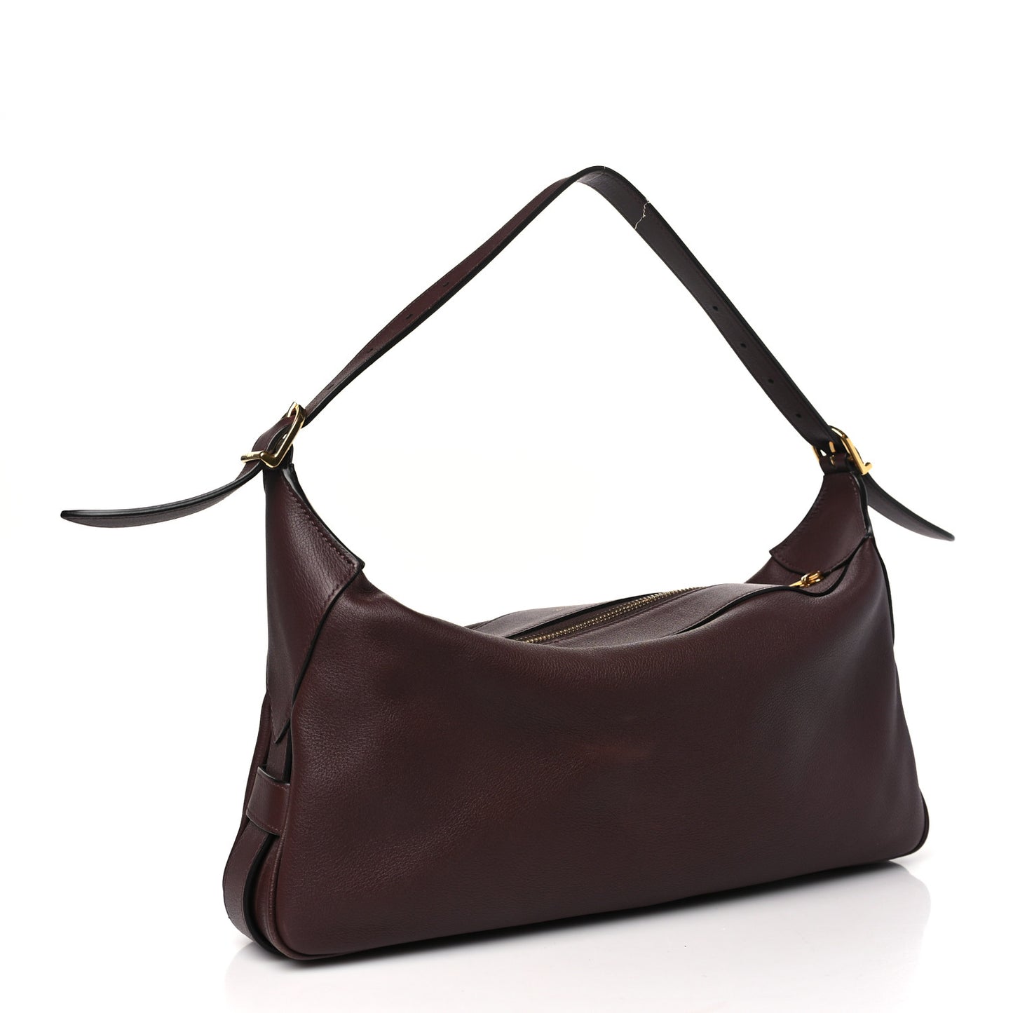 Supple Calfskin Medium Romy Shoulder Bag Hickory