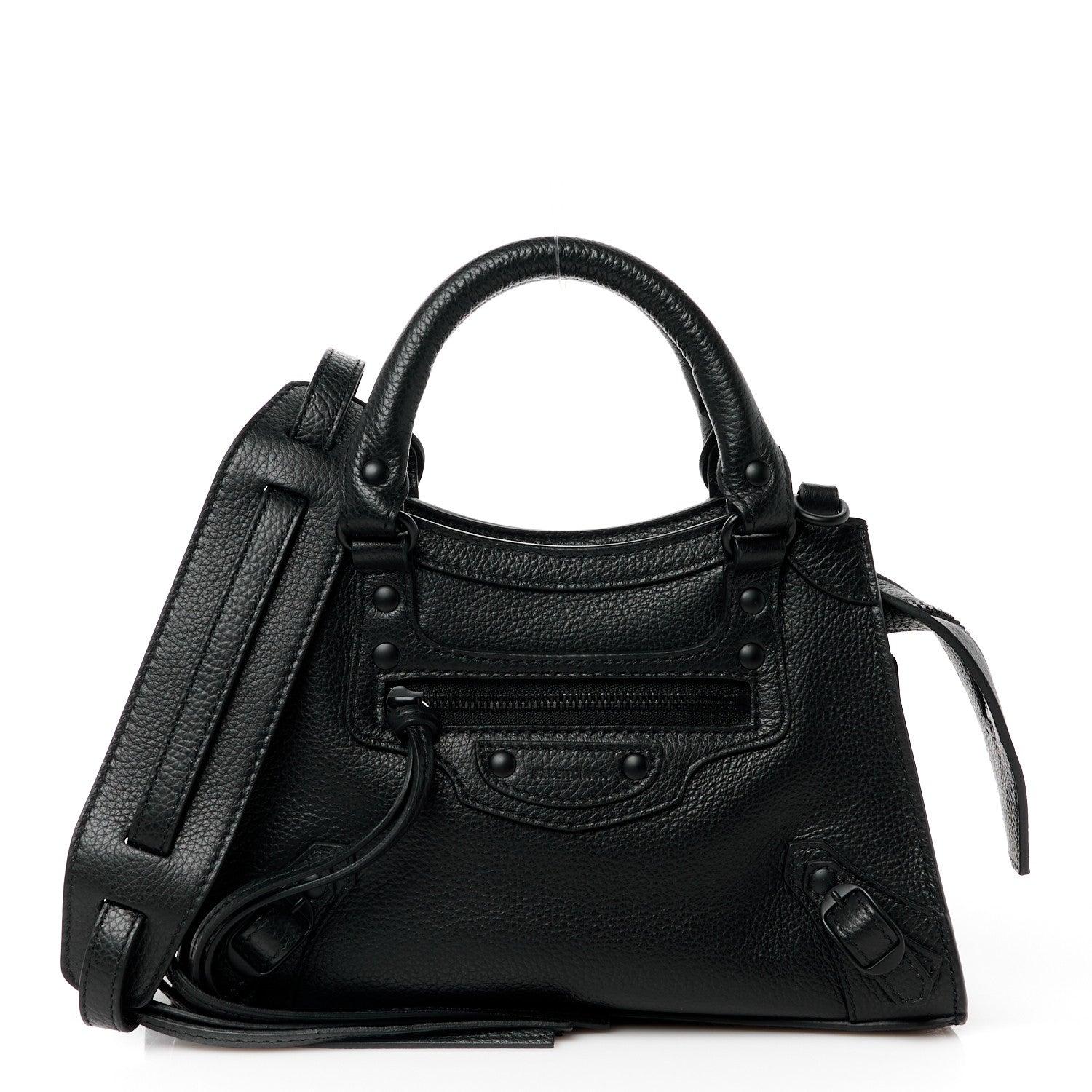 Balenciaga Grained Calfskin Neo Classic Black Hardware Mini City Black 1 of 10