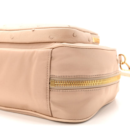Prada Re-Nylon Ostrich Bauletto Bag Cammeo 9 of 9