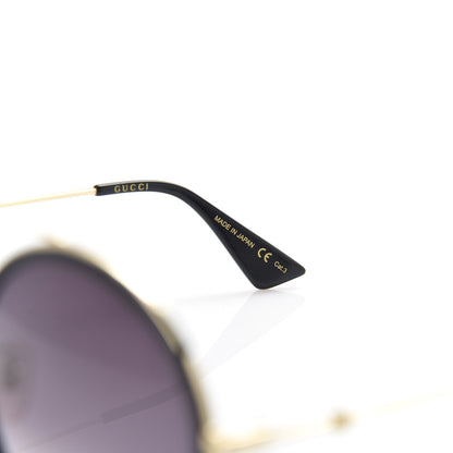 Gucci Metal Round Frame Sunglasses GG0061S Black 7 of 8
