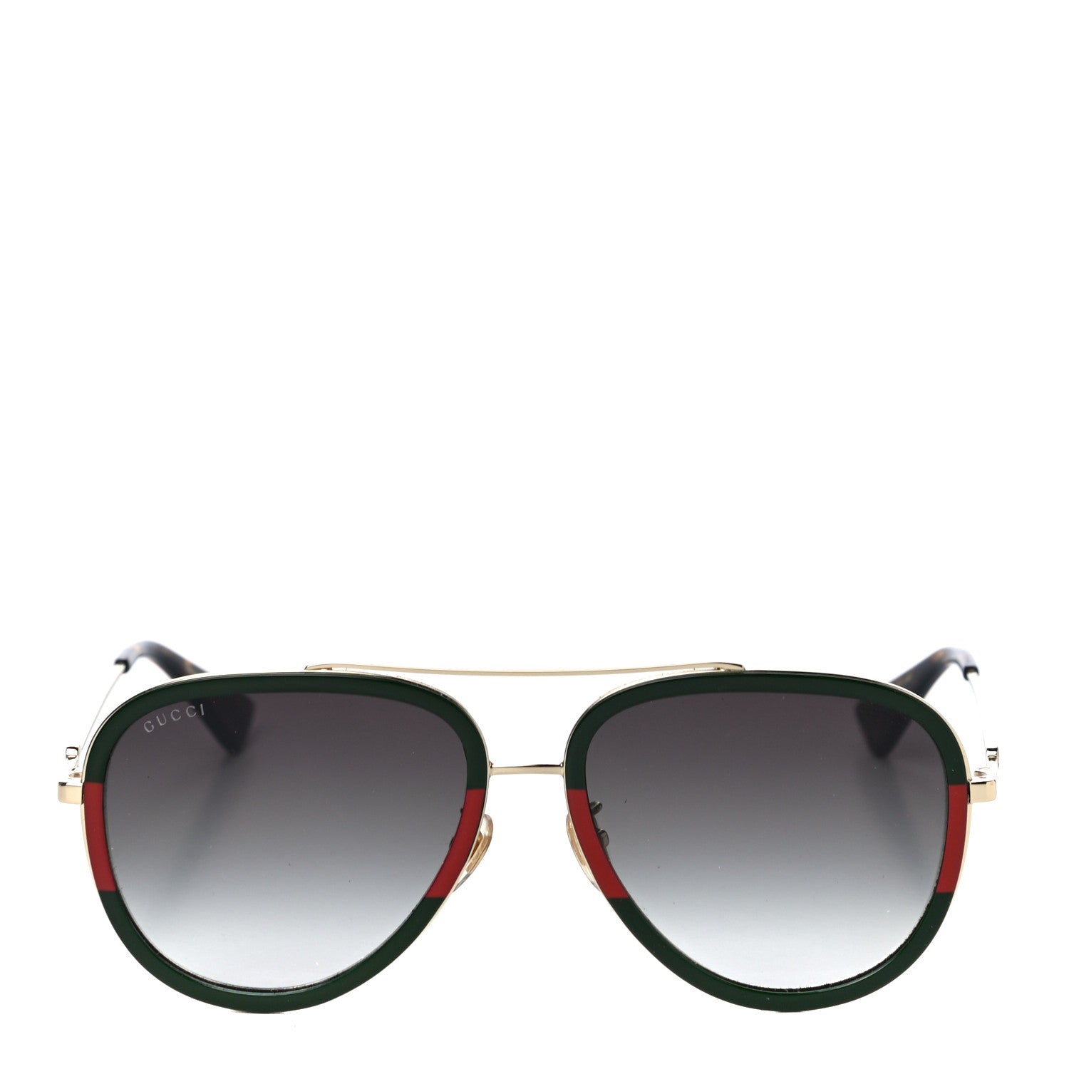 Gucci Web Aviator Sunglasses GG0062S Green Red 4 of 7