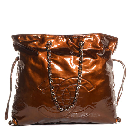 Chanel Patent Bonbons Shopper Tote Bronze 1 of 9
