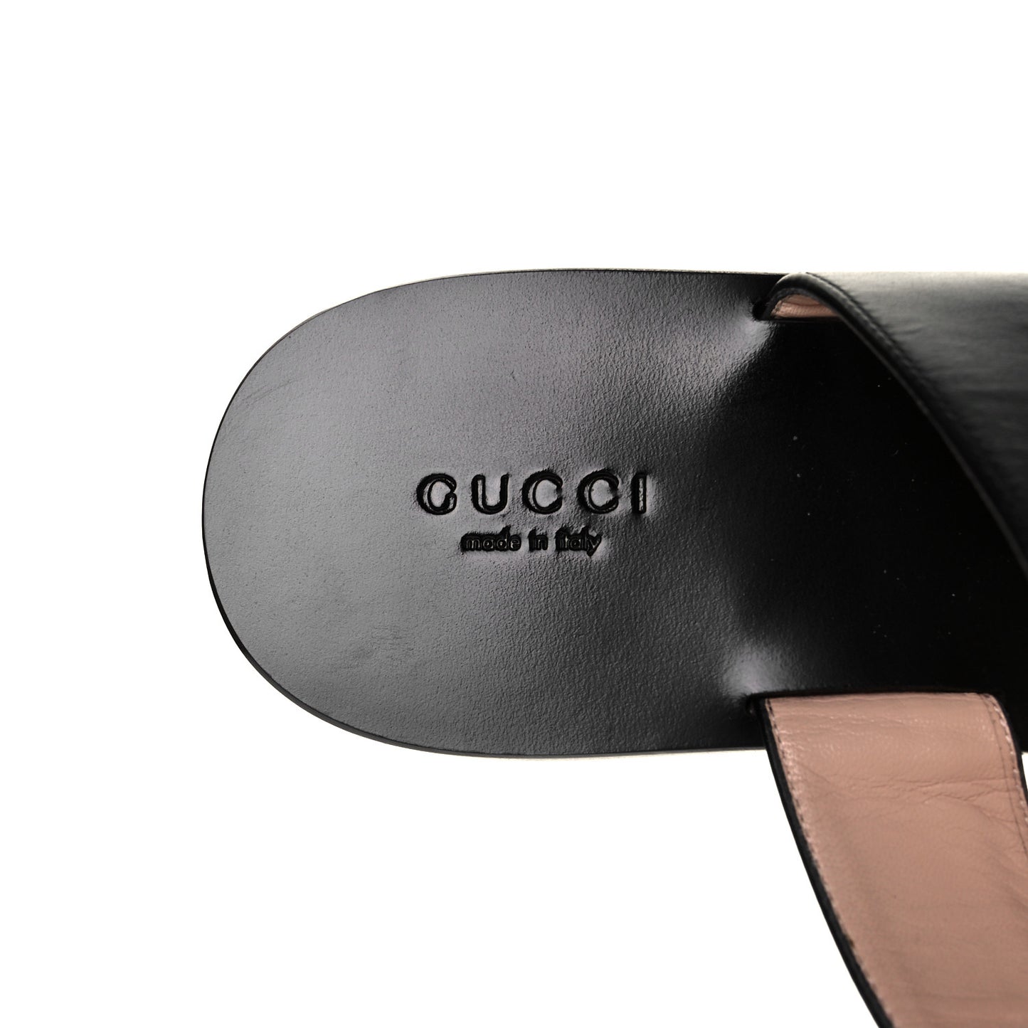 Calfskin GG Marmont Thong Sandals 38.5 Black