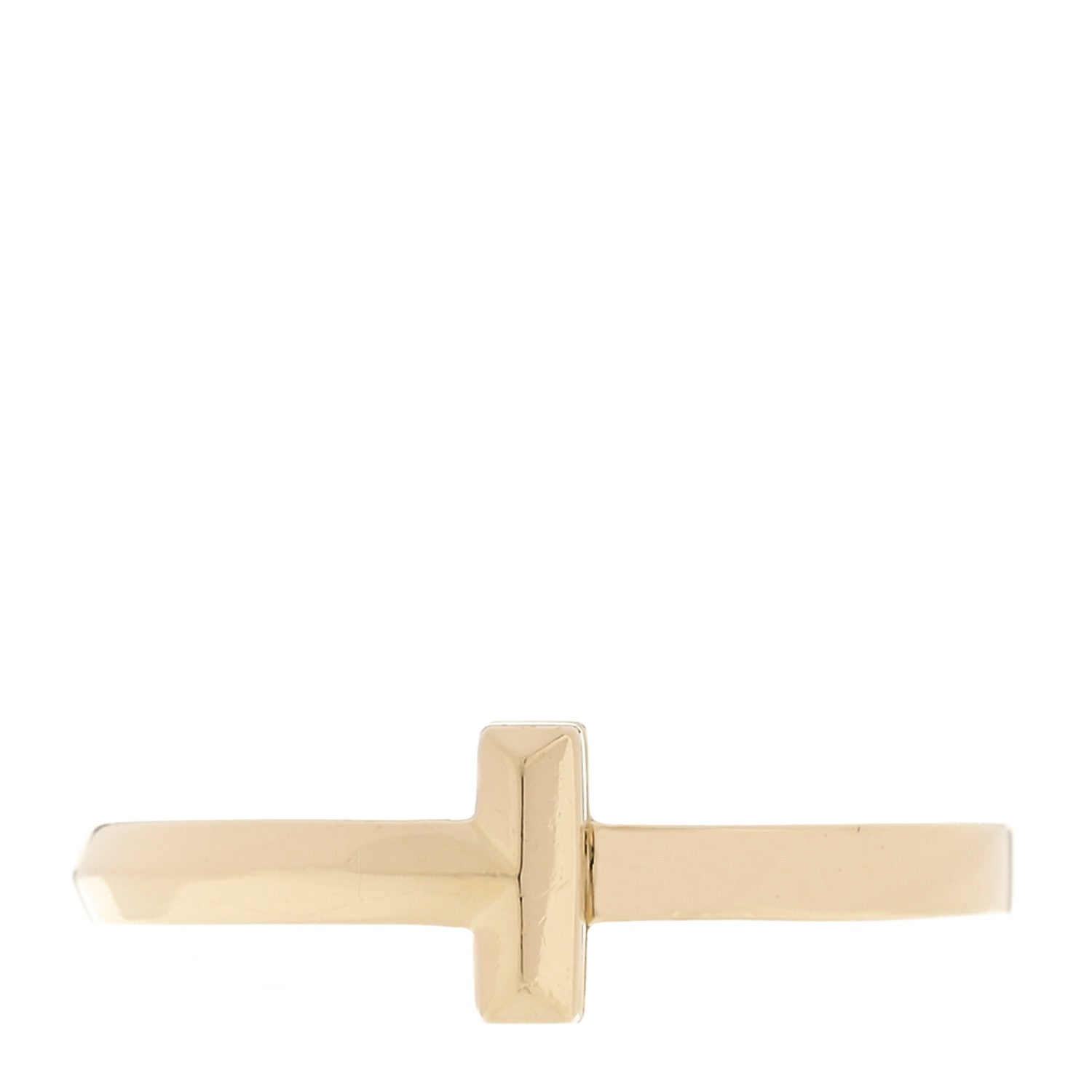 Tiffany 18K Yellow Gold T T1 Ring 61 9.5 1 of 4