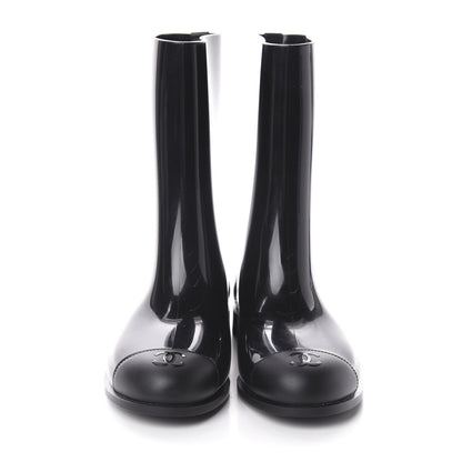 Chanel Rubber Rain Boots 36 Black 2 of 7