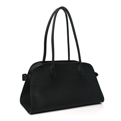The Row Grained Calfskin Margaux Shoulder 12 Black 3 of 9
