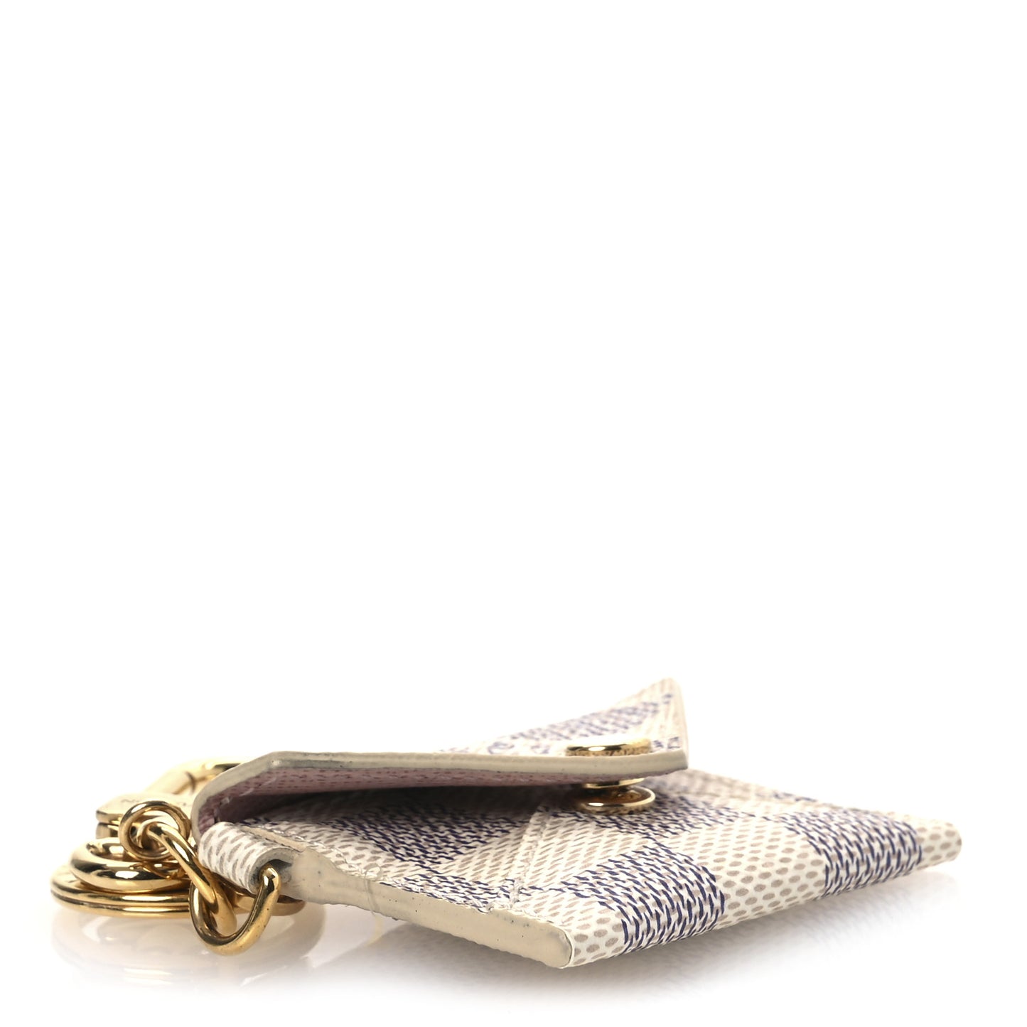 Damier Azur Kirigami Pouch Bag Charm Key Holder