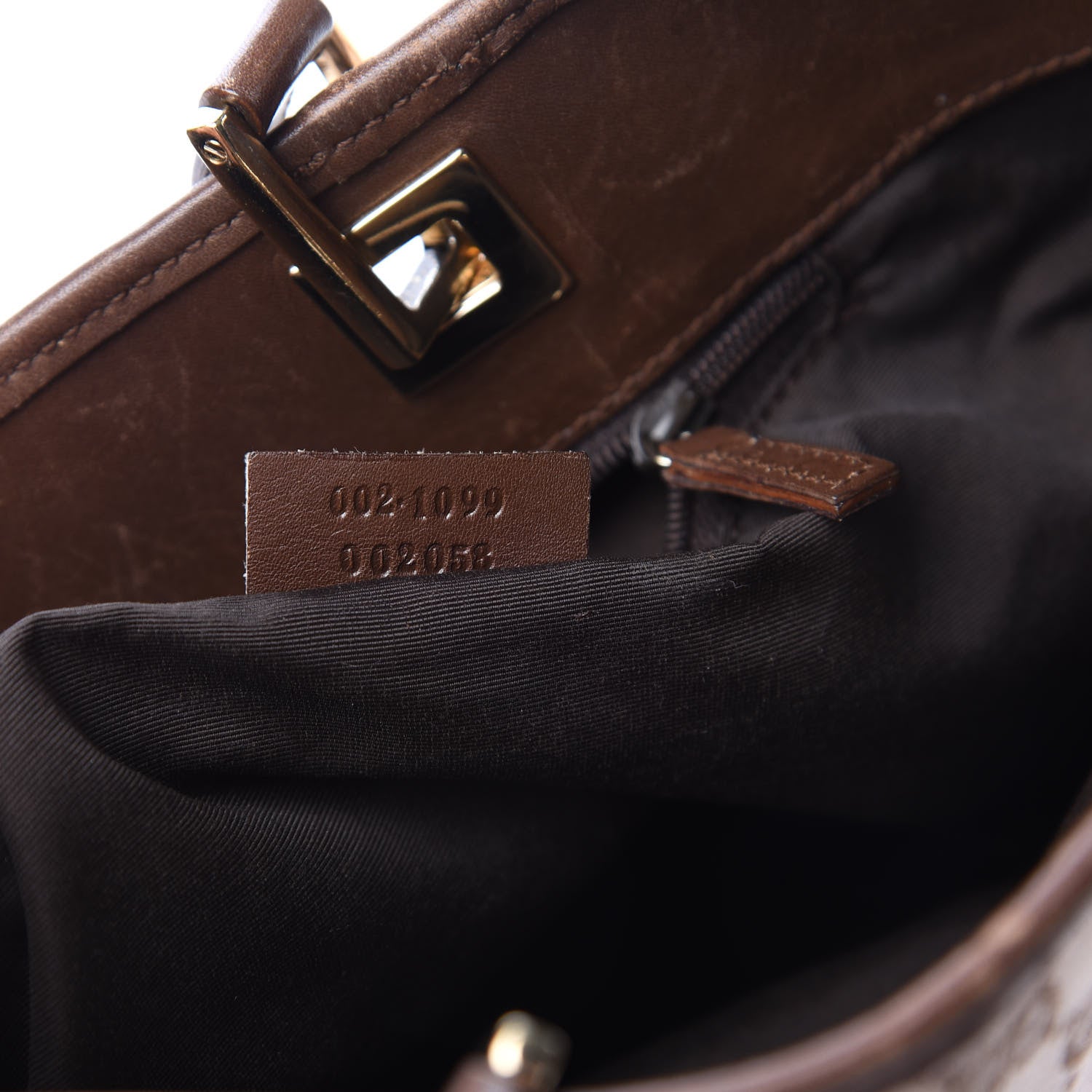 Gucci Monogram Small Bucket Tote Brown 9 of 14