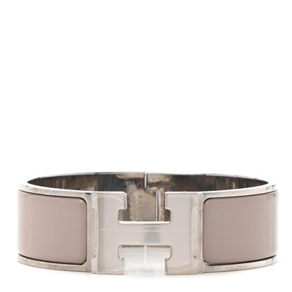 Hermes Enamel Wide Clic Clac H Bracelet GM Marron Glace 1 of 5