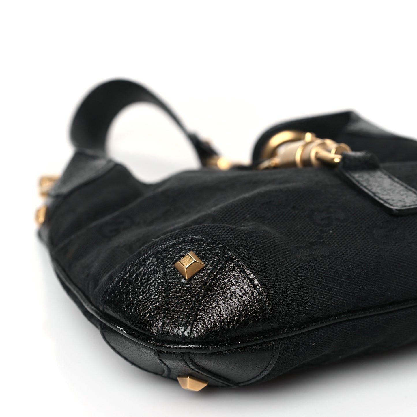 Monogram Mini Piston Lock Jackie O Hobo Black