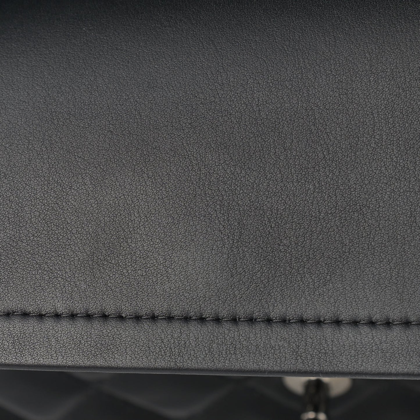 Patent Quilted Jumbo Double Flap Black