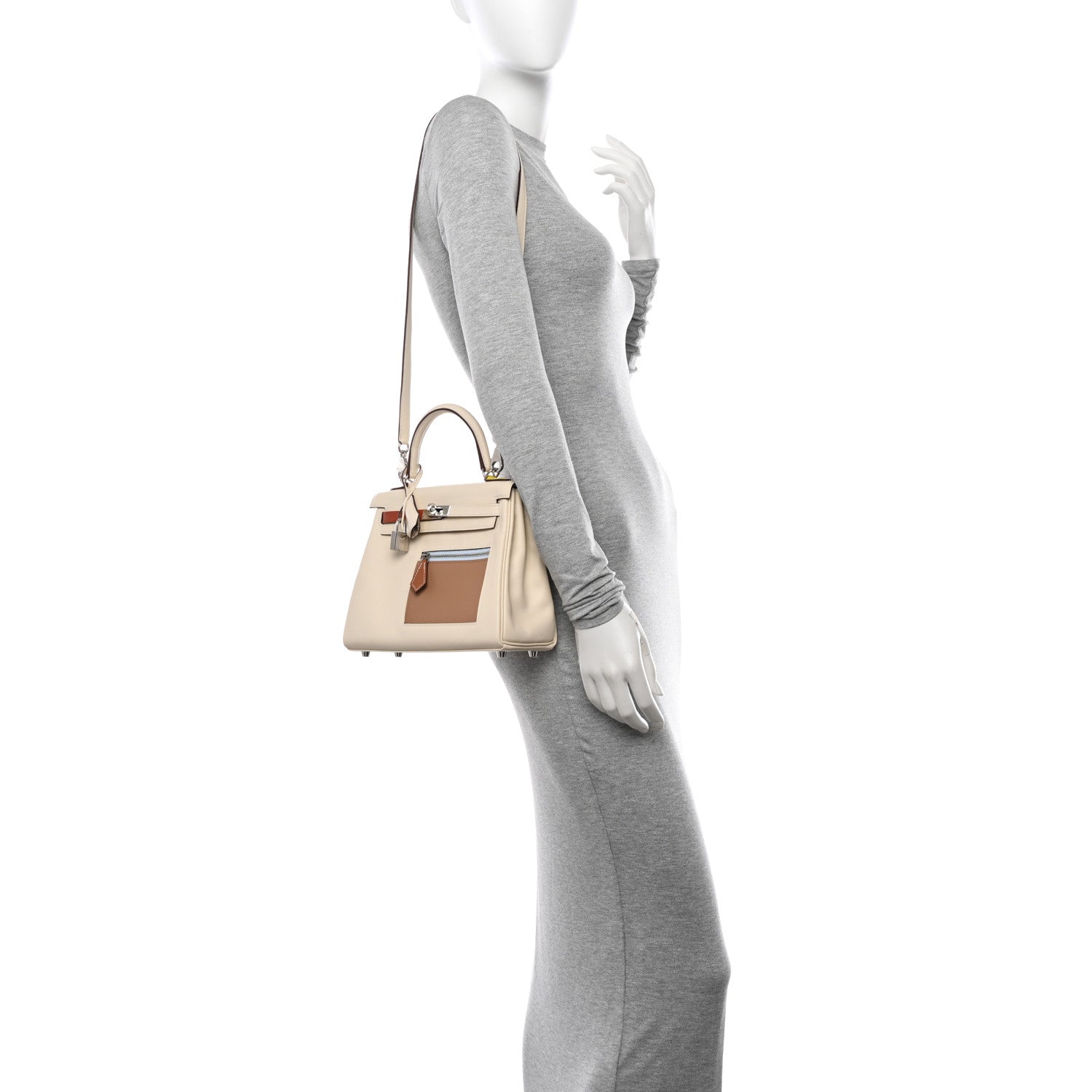 Hermes Swift Colormatic Kelly Retourne 25 Nata Chai Cuivre Lime Mauve Sylvestre Bleu Brume 2 of 12