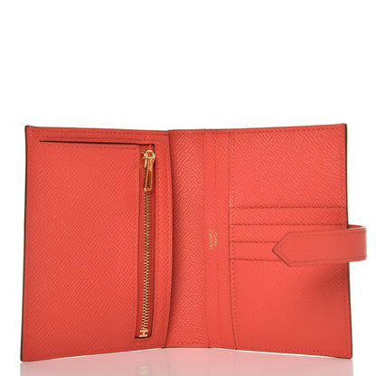 Hermes Epsom Bearn Compact Wallet Rose Jaipur 5 of 9