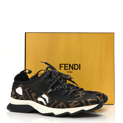 Fendi Technical Mesh Lycra FFreedom Patchwork Sneakers 39 Black Tobacco 8 of 8