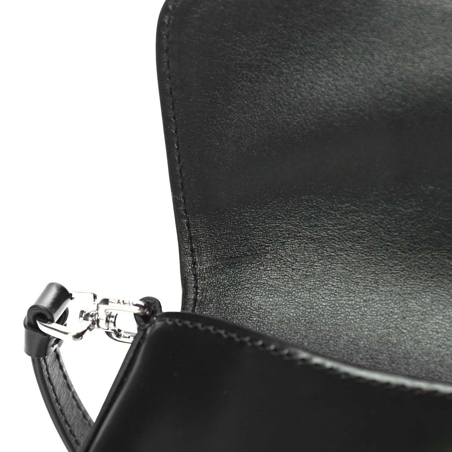 Prada Brushed Calfskin Cleo Flap Shoulder Bag Black 12 of 14