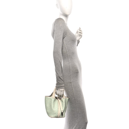 Hermes Swift Lucky Daisy Picotin Lock 18 PM Nata Vert 2 of 10