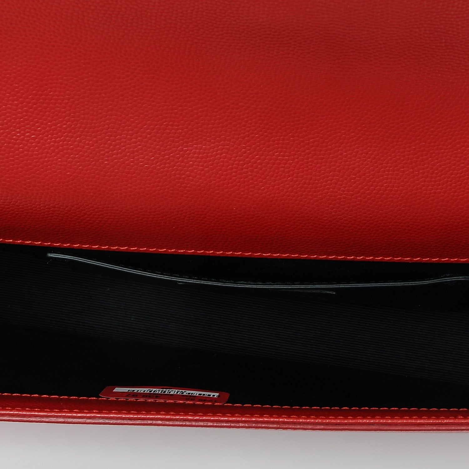 Saint Laurent Grain De Poudre Classic Monogram Clutch Red 5 of 6