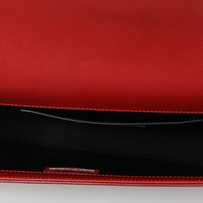 Saint Laurent Grain De Poudre Classic Monogram Clutch Red 5 of 6