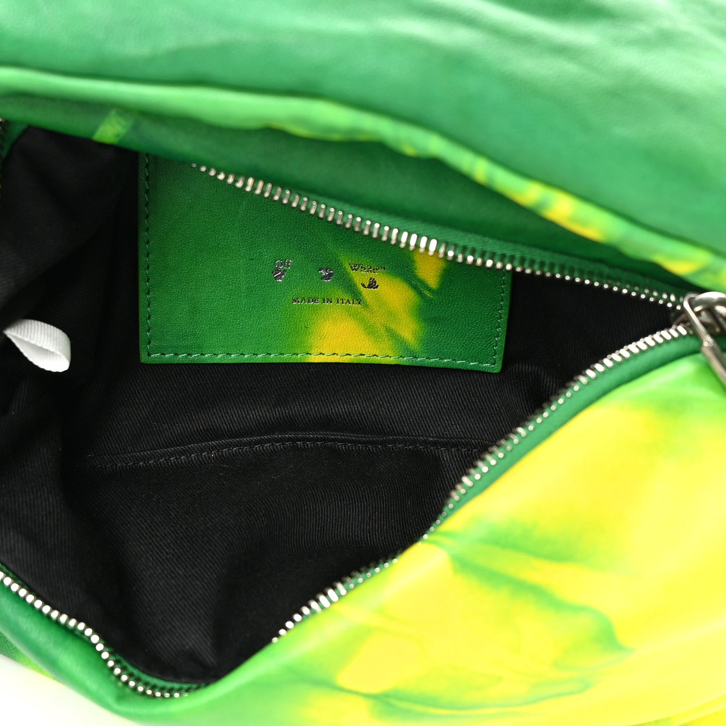 Padded Calfskin Tie-Dyed Pump 24 Tote Green Multicolor