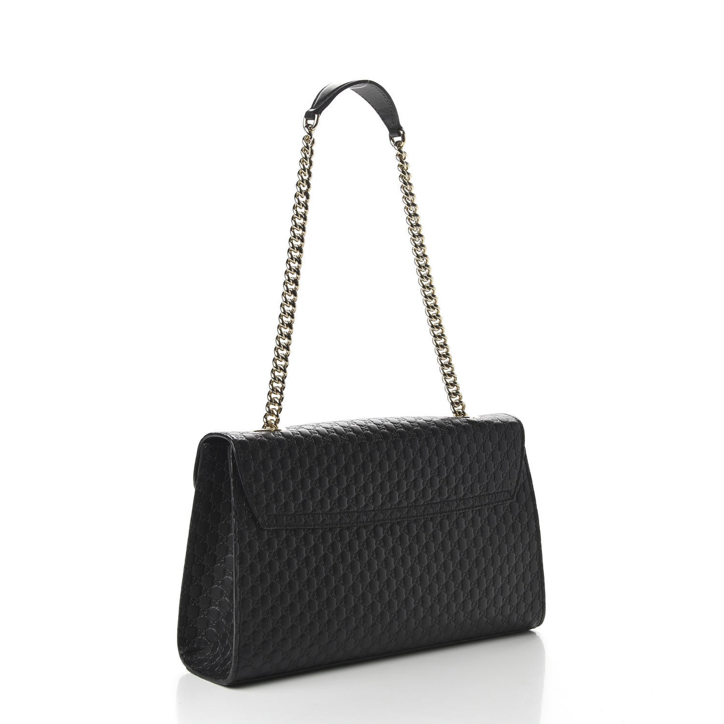 Microguccissima Medium Emily Chain Shoulder Bag Black