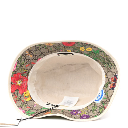 Gucci GG Supreme Monogram Flora Fedora Hat L White 5 of 7
