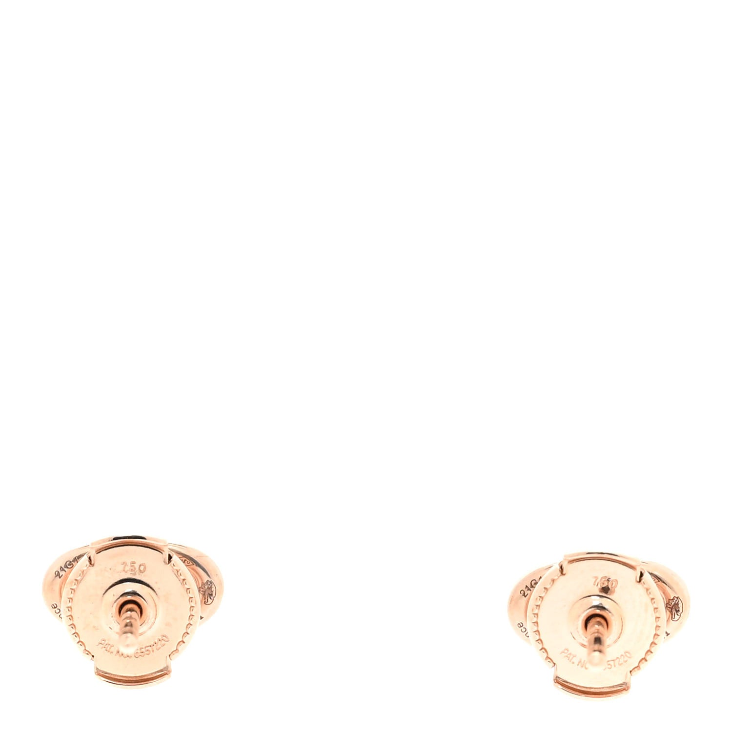 Hermes 18K Rose Gold TPM Farandole Stud Earrings 3 of 6