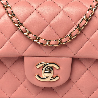 Chanel Lambskin Quilted Mini Top Handle Rectangular Flap Pink 8 of 11