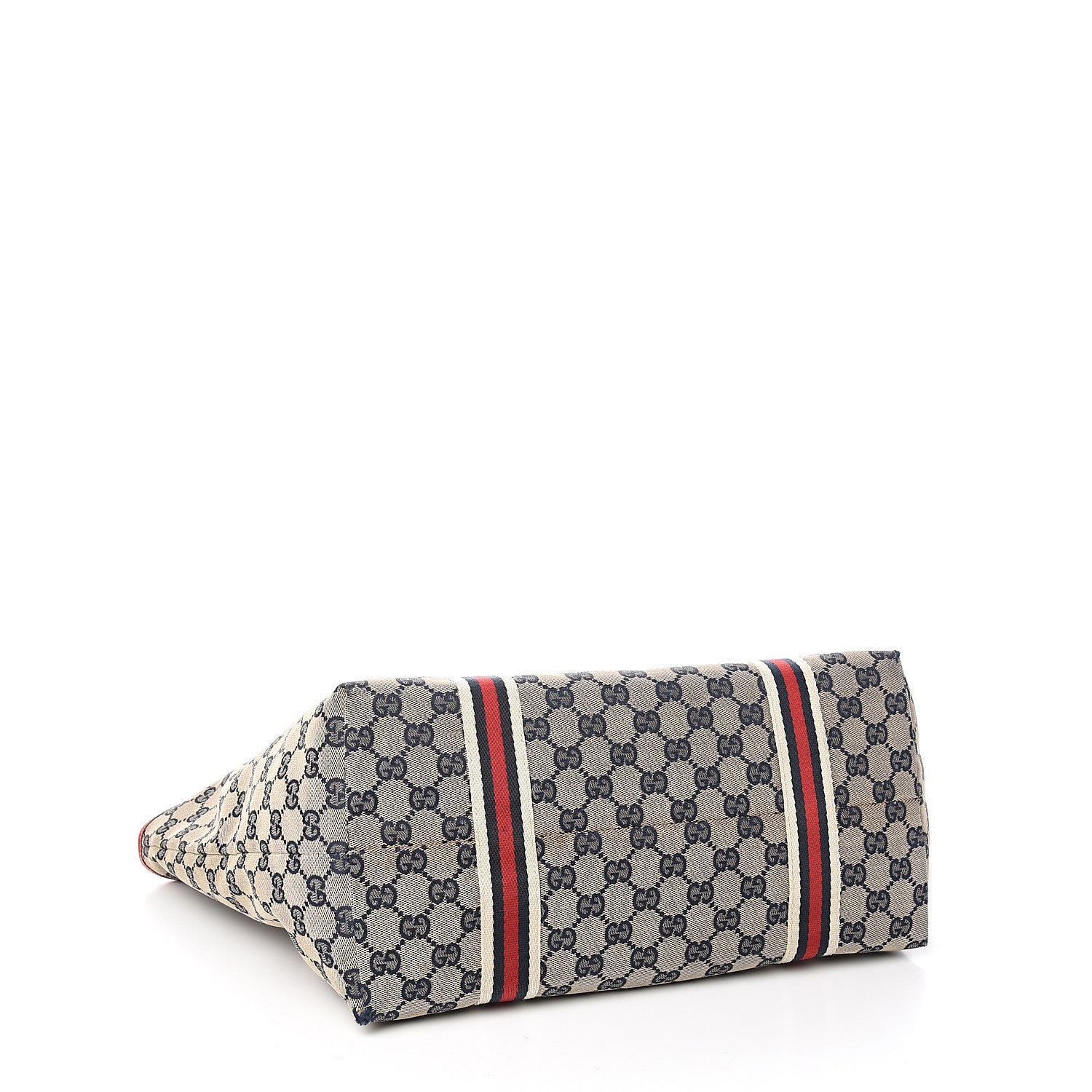 Gucci Monogram Large Jolicoeur Tote Navy Red 3 of 16