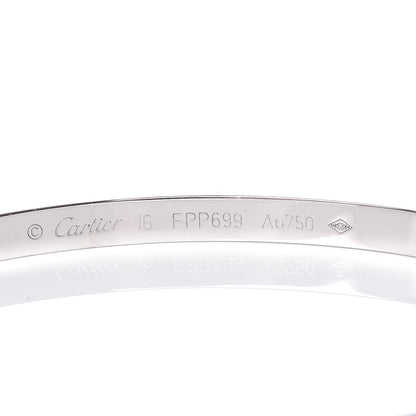 Cartier 18K White Gold Small LOVE Bracelet 16 6 of 7