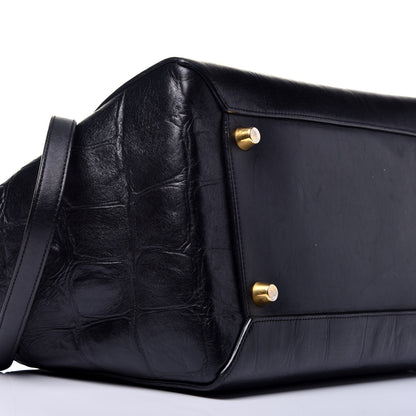 Celine Calfskin Crocodile Embossed Small Belt Bag Navy 8 of 9