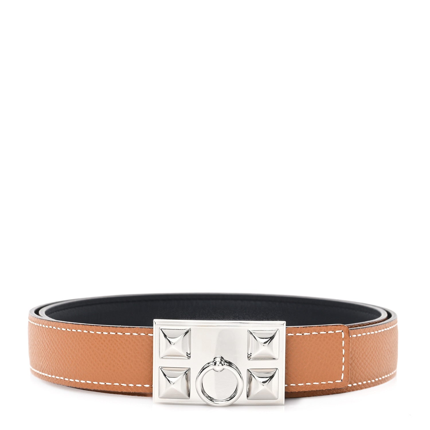 Hermes Epsom Swift 24mm Collier De Chien CDC Belt  80 32 Gold Black 1 of 6