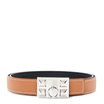 Hermes Epsom Swift 24mm Collier De Chien CDC Belt  80 32 Gold Black 1 of 6