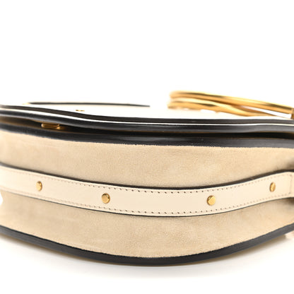 Chloe Calfskin Suede Small Nile Bracelet Bag Off White 11 of 11