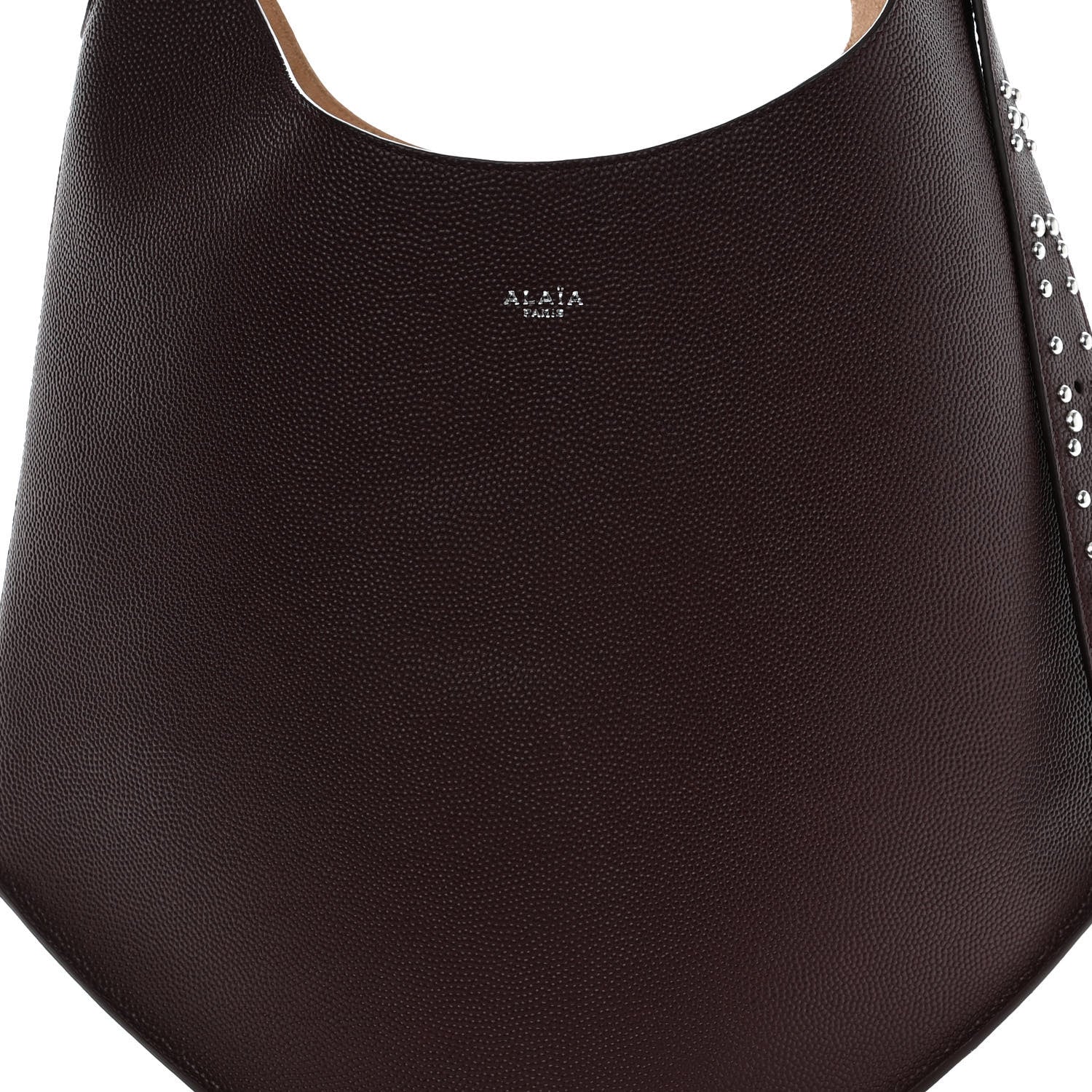 Alaia Calfskin Studded Medium Gail Shoulder Bag Almandite 8 of 12
