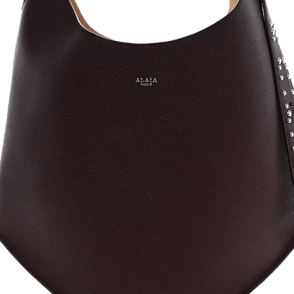 Alaia Calfskin Studded Medium Gail Shoulder Bag Almandite 8 of 12