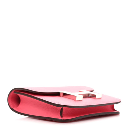 Hermes Evercolor Constance Slim Wallet Rose Lipstick 5 of 7