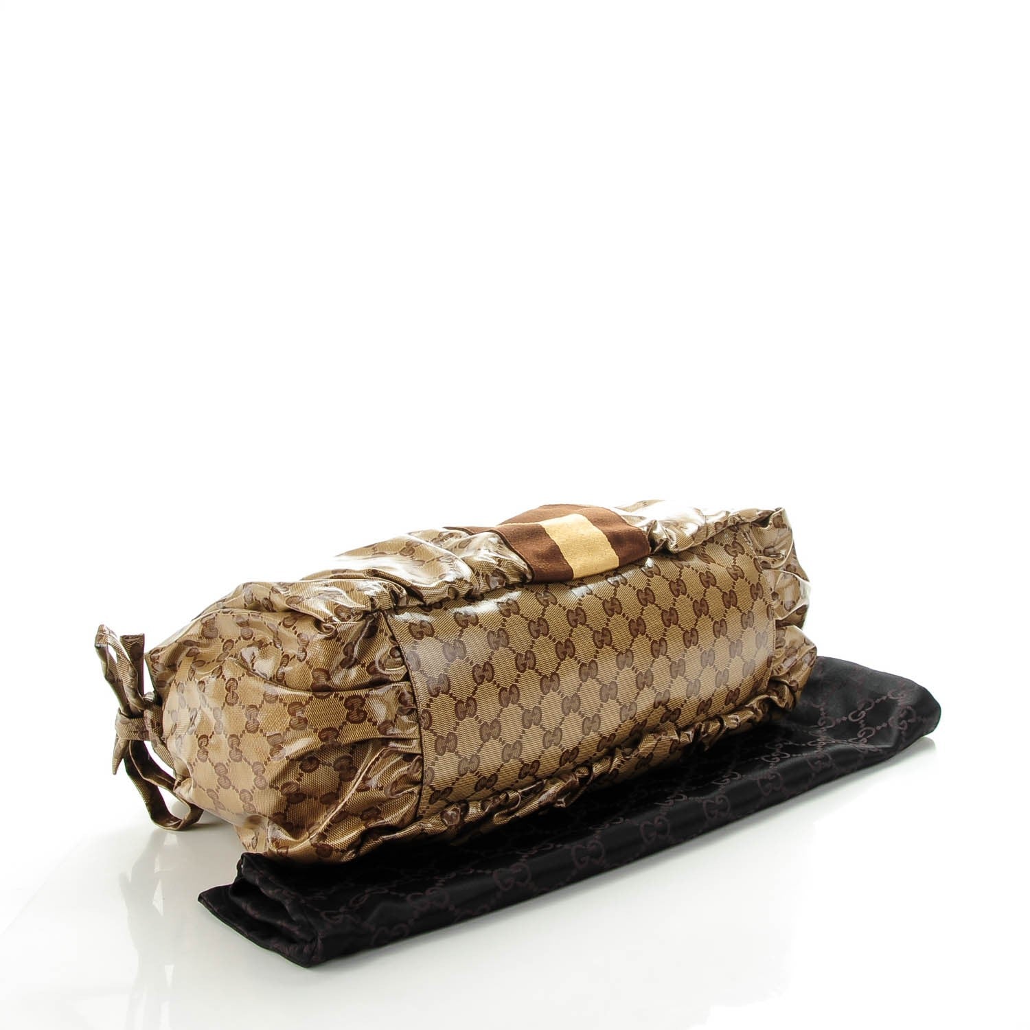 Gucci Crystal Monogram Medium Web Tote Brown 4 of 7