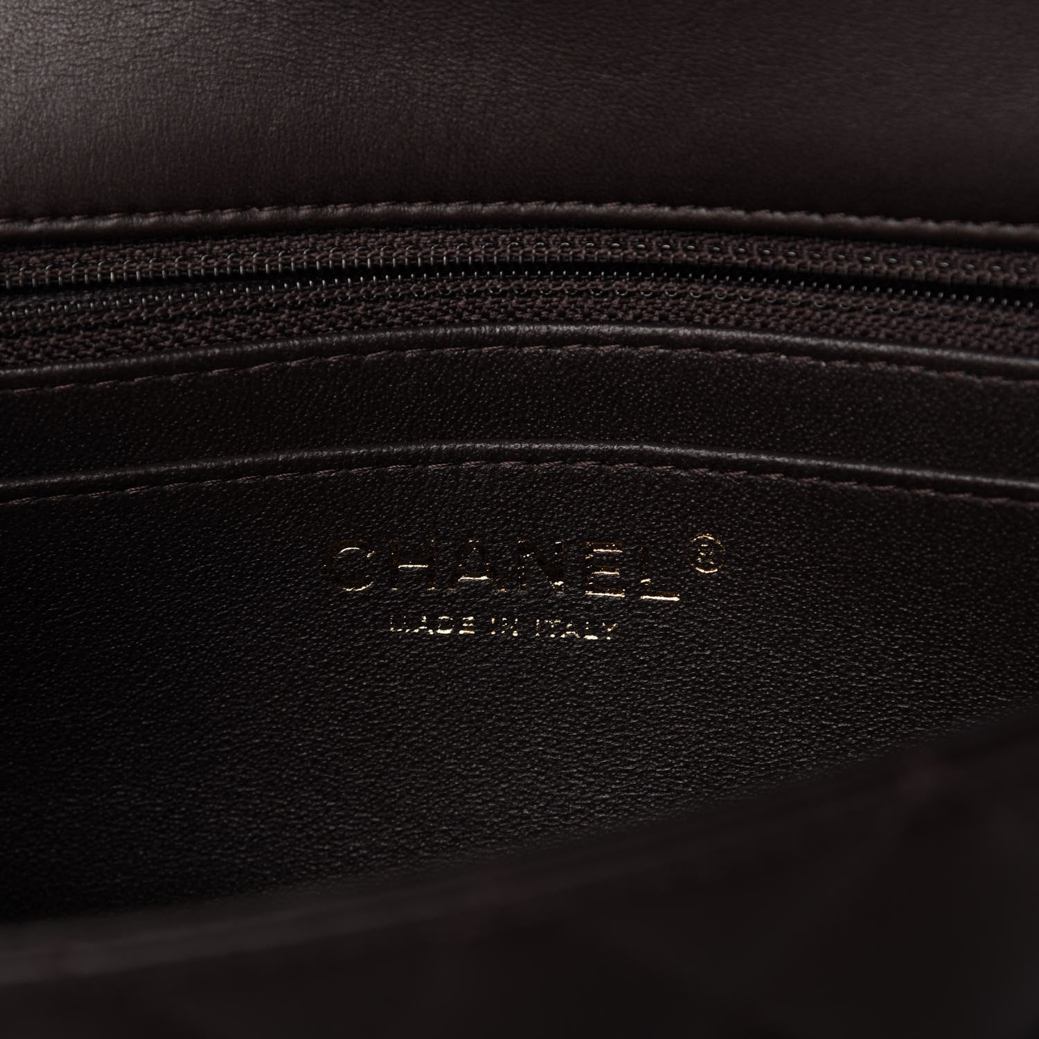 Chanel Lambskin Quilted Mini Rectangular Flap Dark Brown 8 of 10