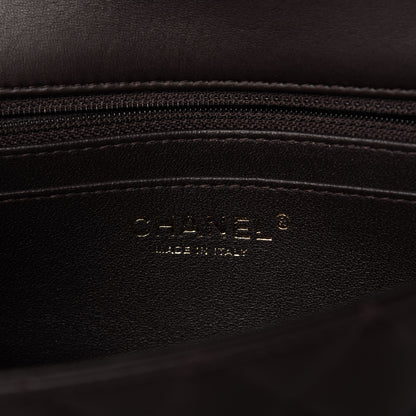 Chanel Lambskin Quilted Mini Rectangular Flap Dark Brown 8 of 10