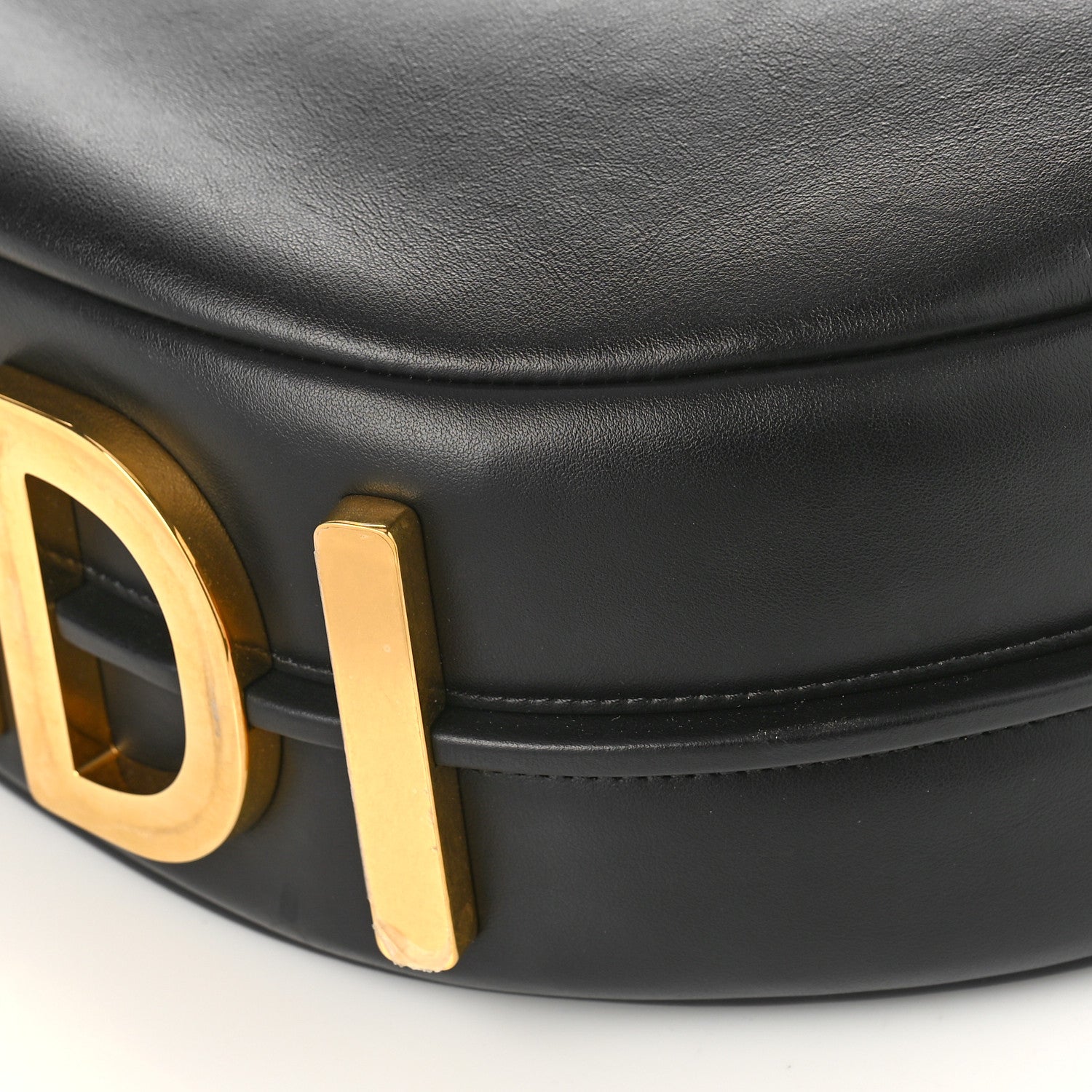 Fendi Vitello Grace Matte Medium Fendigraphy Hobo Bag Black 8 of 9