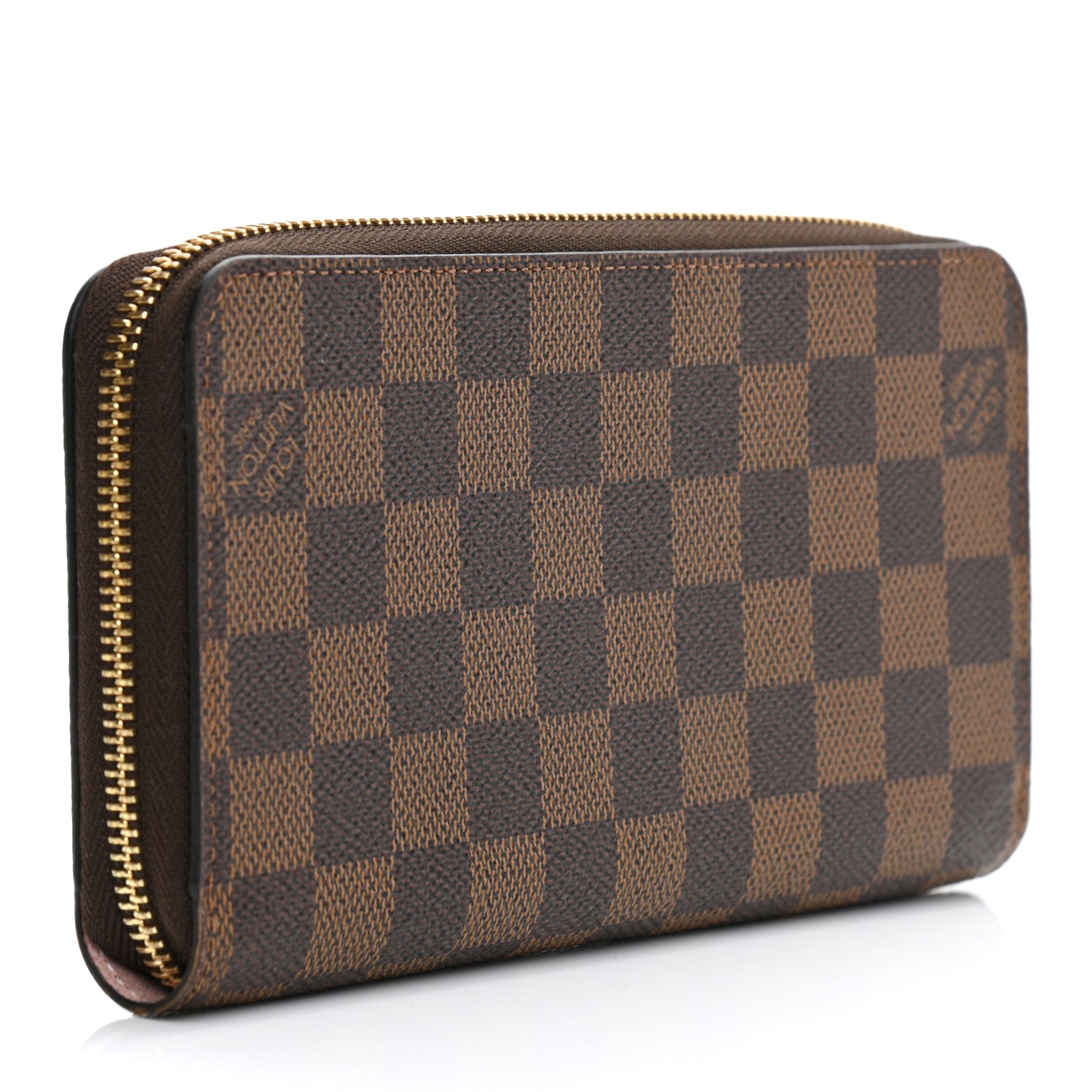 Louis Vuitton Damier Ebene Zippy Wallet Rose Ballerine 3 of 8