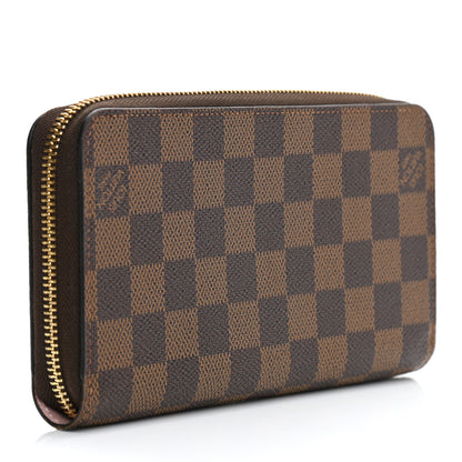 Louis Vuitton Damier Ebene Zippy Wallet Rose Ballerine 3 of 8