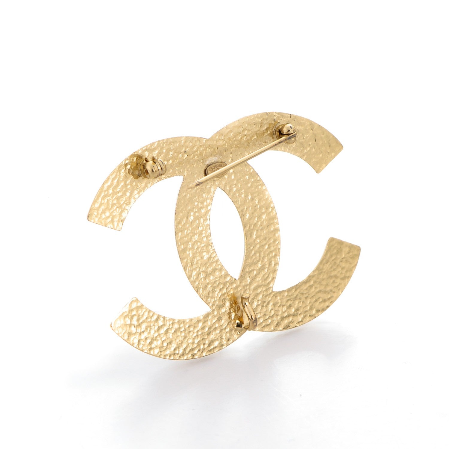 Chanel Glitter Resin CC Brooch Gold 3 of 4
