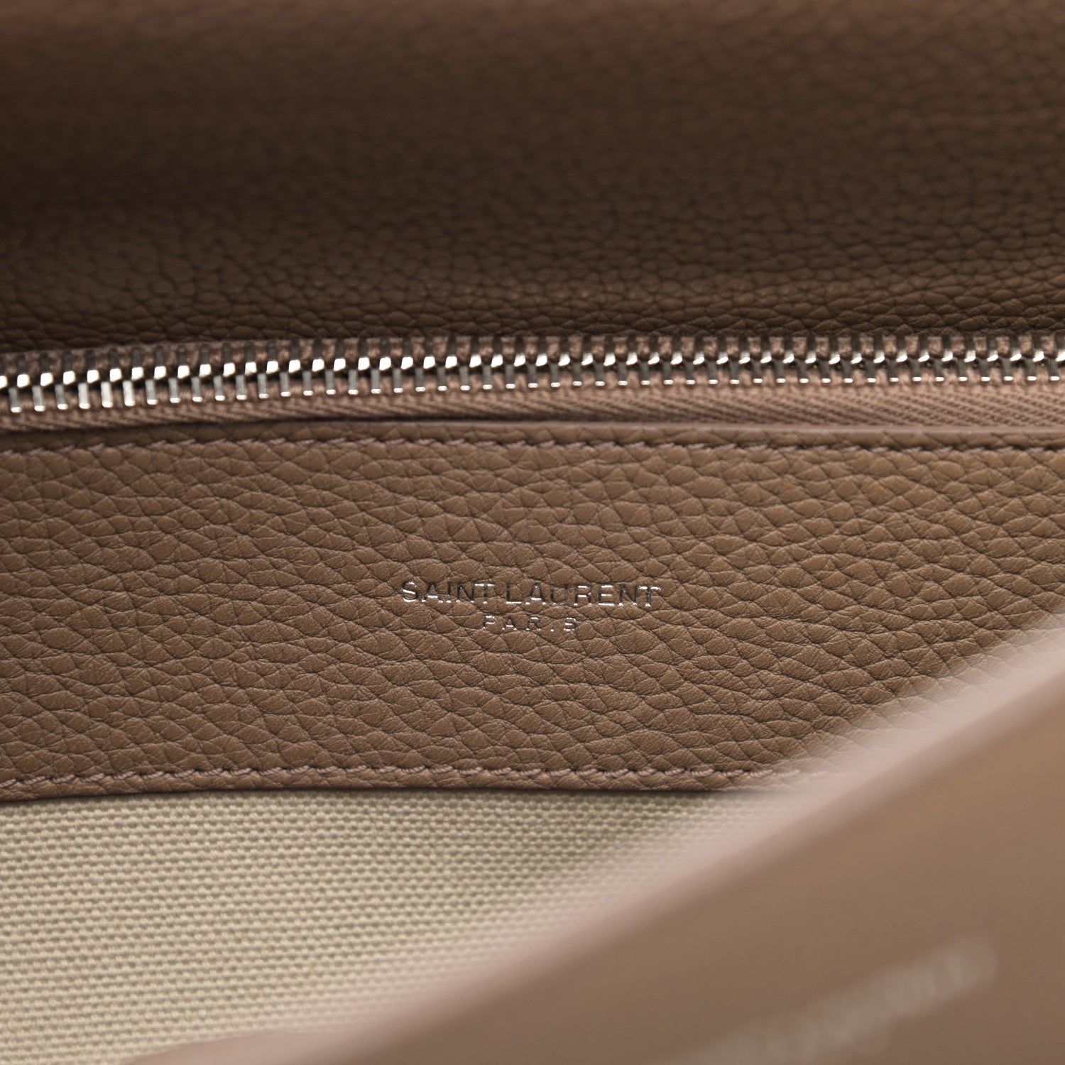 Saint Laurent Grained Calfskin Small Supple Sac De Jour Dark Beige 6 of 12