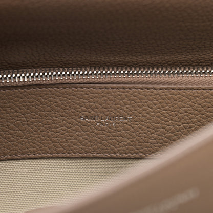 Saint Laurent Grained Calfskin Small Supple Sac De Jour Dark Beige 6 of 12