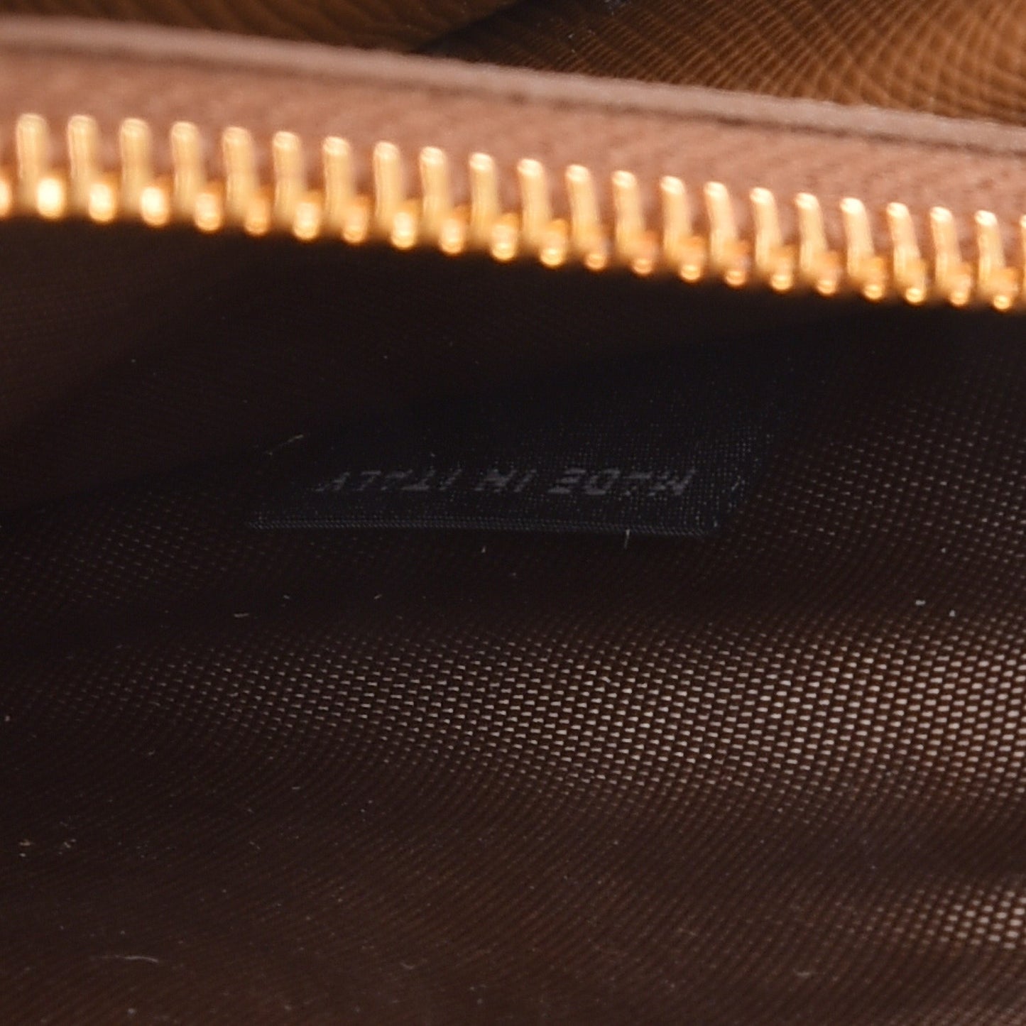 Saffiano Metal Chain Wallet Caramel